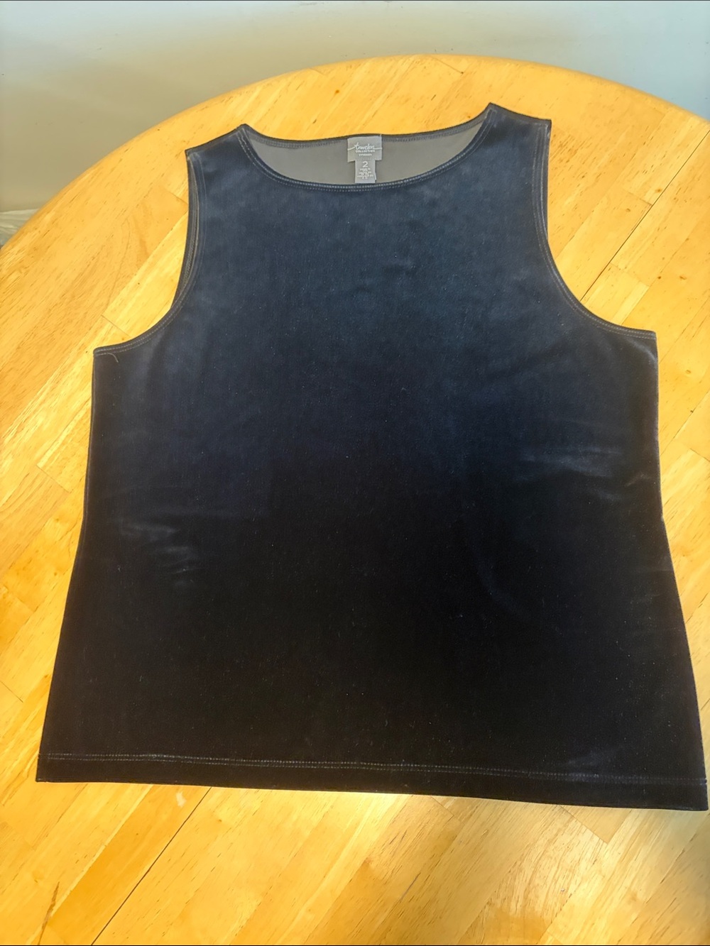 Talbots Black Velvet Sleeveless Shell